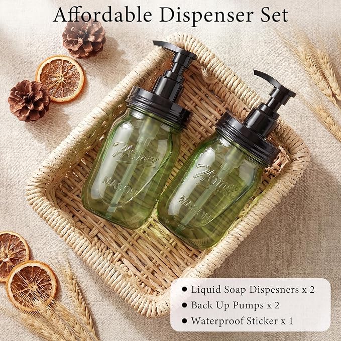 Amolliar Plastic Mason Jar Soap Dispenser - Image 6