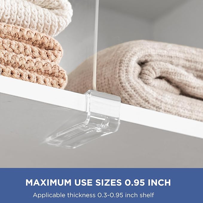 HBlife 5 Pack Clear Shelf Dividers, Vertical Purse Organizer - Image 4
