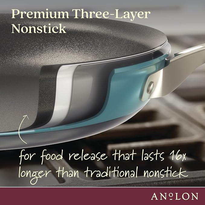 Anolon Achieve Hard Anodized Nonstick Sauce Pan - Image 4