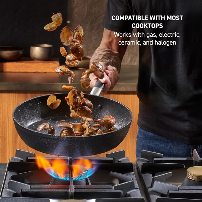 T-Fal Stone Force Platinum Non Stick Fry Pan 12 Inch, Oven Broiler Safe 400°F - Image 7