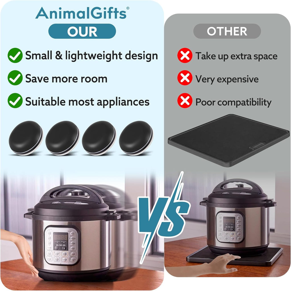 Appliance Sliders for Kitchen Black 24 PCS Self-Adhesive Small Kitchen Appliance Slider Hacks Easy to MovIing & Space Saving Must Have Gadgets Mixer Accessories for countertop