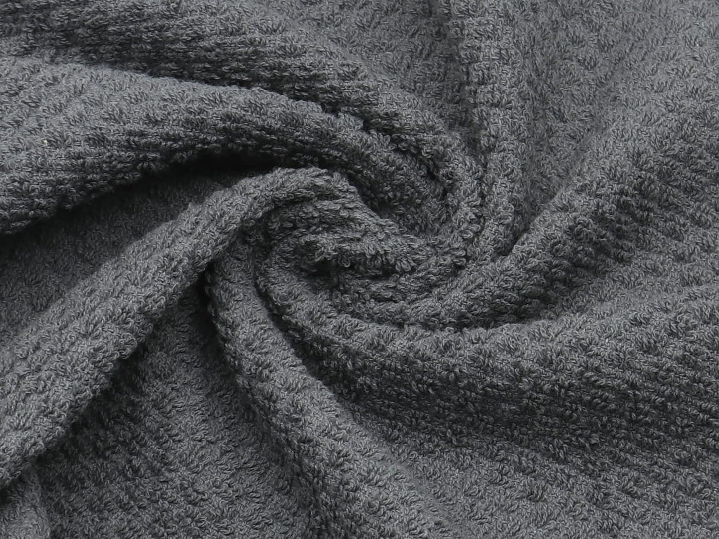 Cotton Dish Towels for Kitchen, Terry Dish Cloths for Washing Dishes, 12 x 12 Inches, Light and Soft, Quick Drying Dish Rags for Cleaning, 8pc/Set (Grey Multi)