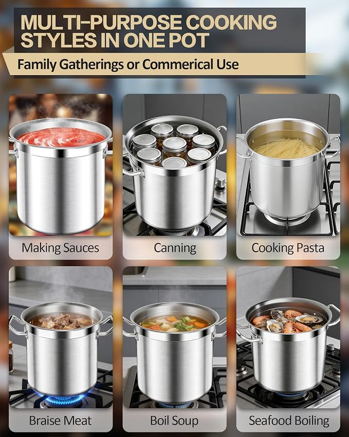 STOCKPOT 75 Quart Commercial Stock Pot - Image 5
