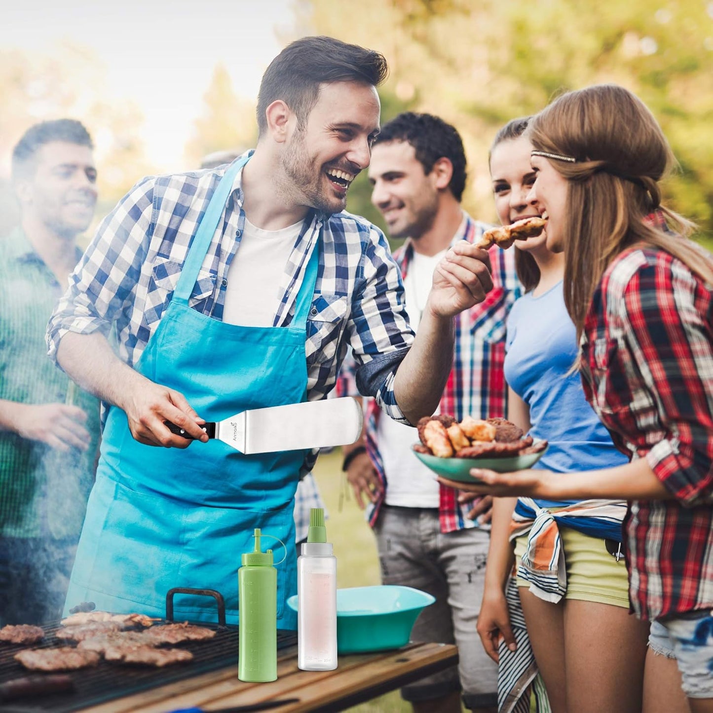 Turner 4x8 Stainless Steel Metal Griddle Spatula - Griddle Accessories 4 x 8 in Hamburger Turner Scraper - Pancake Flipper - Great for BBQ Grill and Flat Top Griddle - Commercial Grade