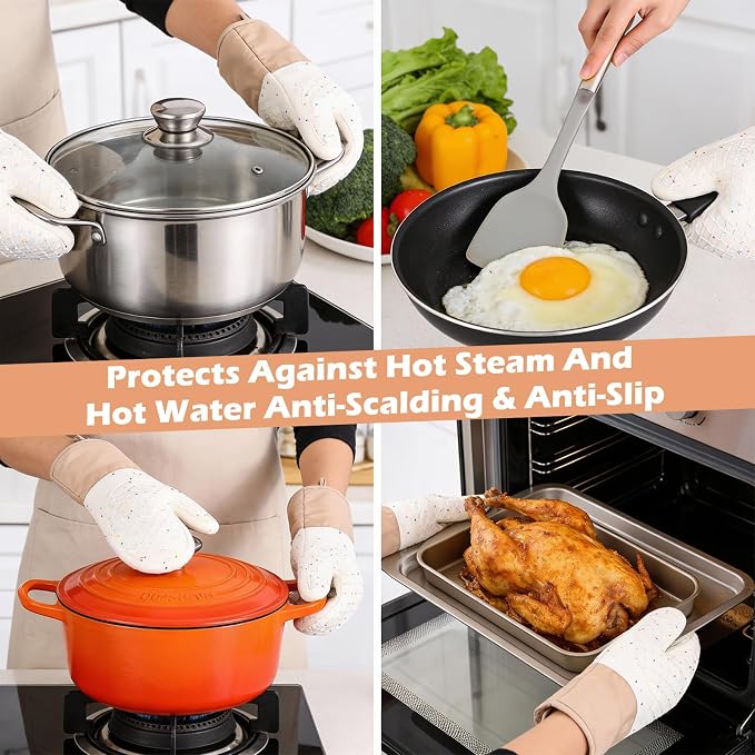 10 Pcs Kitchen Oven Mitts and Potholders Set - Image 4