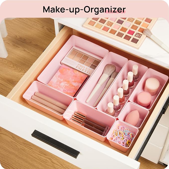 Vtopmart 25 PCS Plastic Drawer Organizers Set, 4-Size Versatile Bathroom and - Image 4