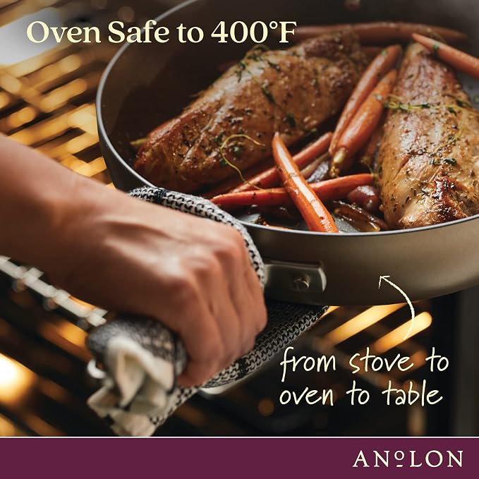 Anolon Advanced Home Hard-Anodized Nonstick Wide Stock Pot/Stockpot - Image 4