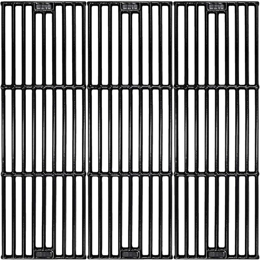 Uniflasy Porcelain Cast Iron Grill Cooking Grates for Chargriller 5050, 3001, 3008, 3030, 3725, 4000, 2121, King Griller 3008, 5252, 19 3/4 Inch Coated Cast Iron Grill Grid Grates Replacement