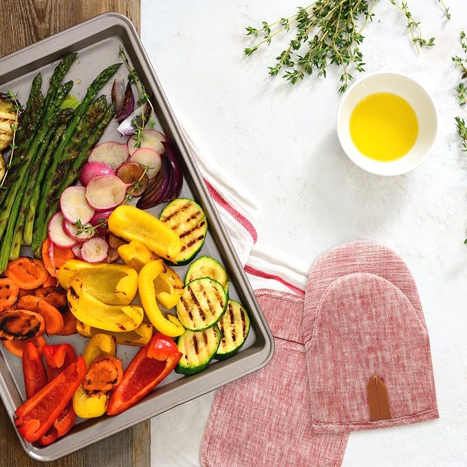 4Pcs Heat Resistant Oven Mitts & Potholders, Flexible Kitchen Accessories - Image 3