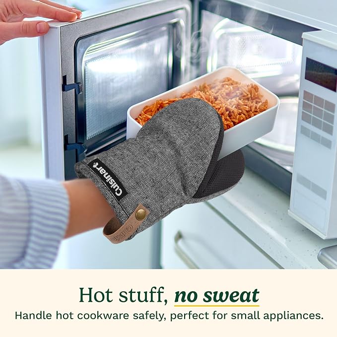 Cuisinart Heritage Mini Oven Mitts – 5.5” x 7” Heat-Resistant Kitchen Mitts - Image 2