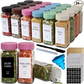 Pink Spice Jars with Labels by Unknown