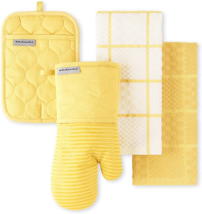 KITCHENAID Quilted Cotton Terry Cloth Oven Mitt, Pot Holder, Kitchen Towel by KitchenAid