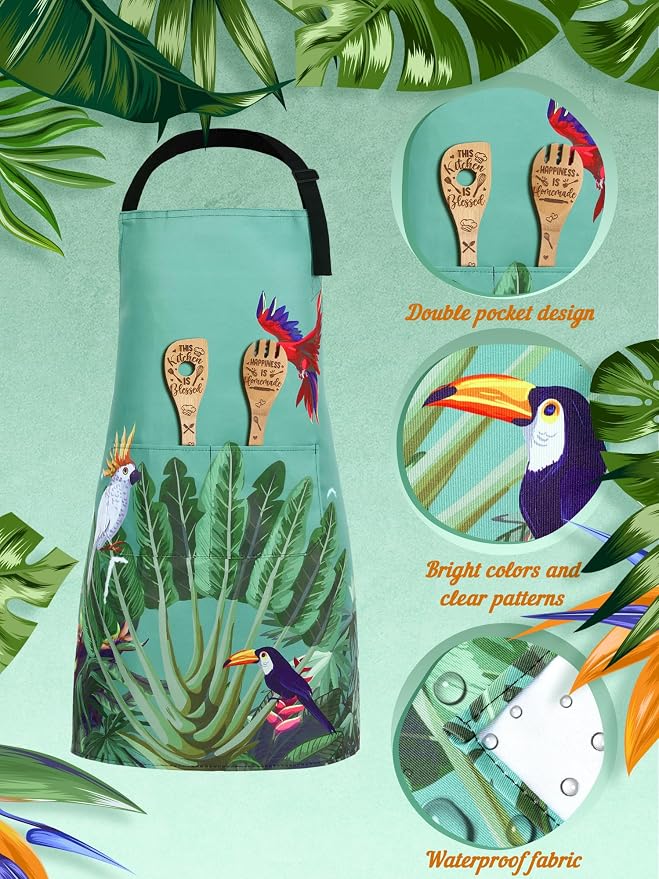 Bencailor 6 Pcs Spring Kitchen Aprons - Image 5
