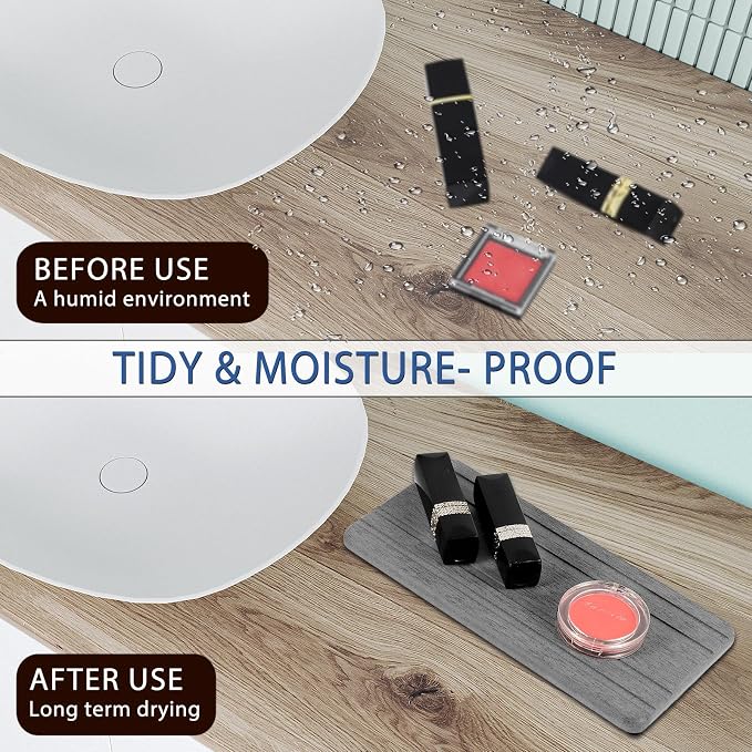 3PCS Water Absorbing Stone Tray, DryingNeat Diatomite Stone Sink Tray, Instant - Image 3