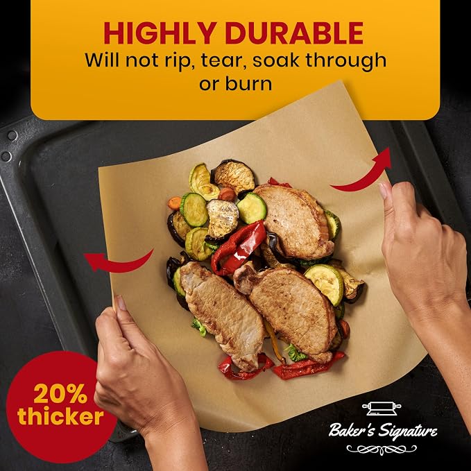 Full Sheet Pan 16 x 24 Inch Parchment Paper Baking Sheets by Baker’s Signature - Image 4