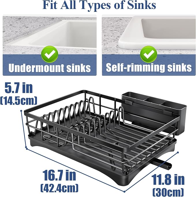 SNTD Dish Drying Rack for Kitchen Counter - Image 5