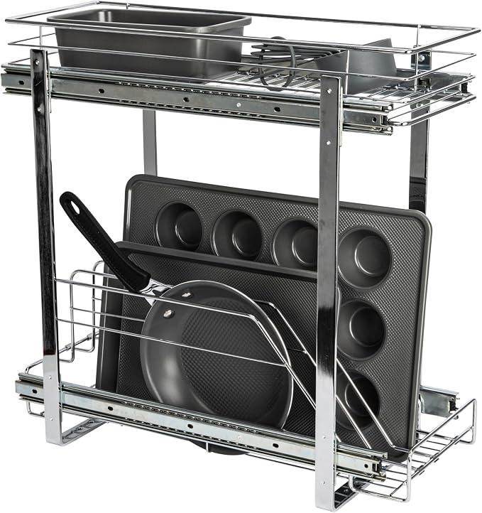 Household Essentials Glidez Multipurpose Chrome-Plated Steel Pull-Out/Slide-Out by HouseholdEssentials