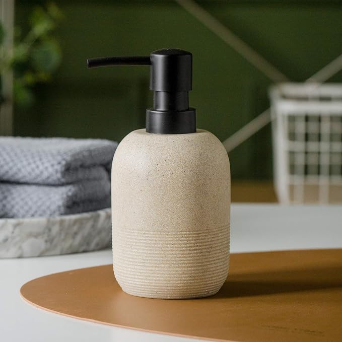 GalDal 2pcs/Set Beige Hand Soap Dispenser Sets, Resin Liquid Soap Dispenser - Image 5