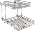 Pull out Cabinet Organizer, 2 Tiers 23"W X 21"D, Heavy Duty Smooth Sliding by Kitstorack