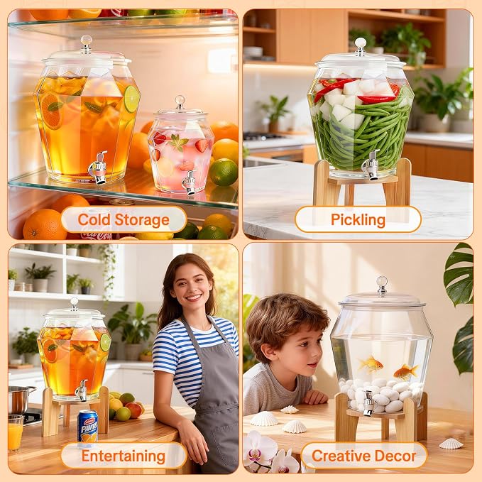 2 PCS Drink Dispenser Set, 2.5 Gallon Total Capacity - Image 6