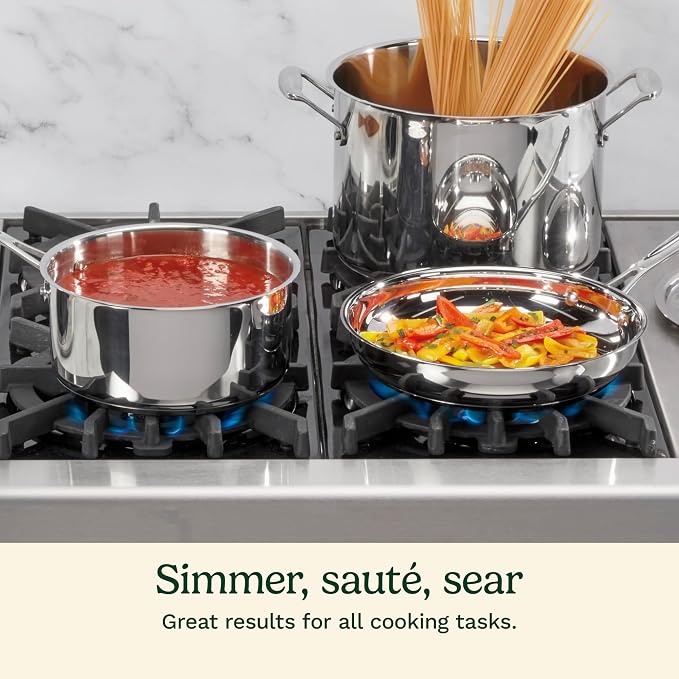Cuisinart 7-Piece Stainless Steel Pots and Pans Set, Cookware Set Compatible - Image 4