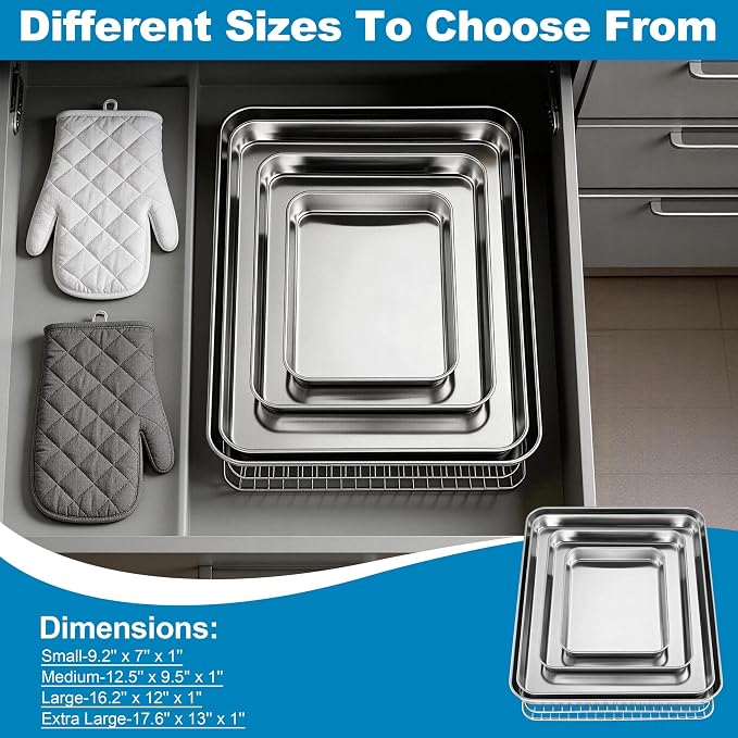 Herogo Stainless Steel Baking Pan Sheet - Image 7