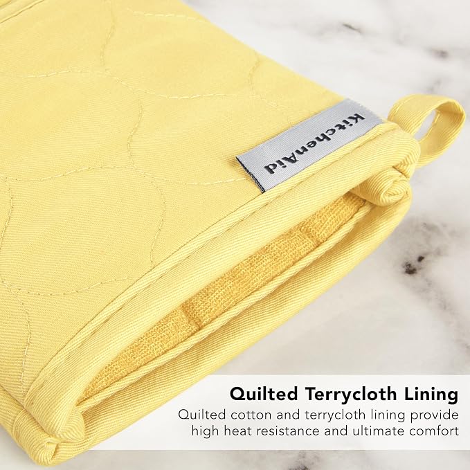 KITCHENAID Quilted Cotton Terry Cloth Oven Mitt, Pot Holder, Kitchen Towel - Image 9