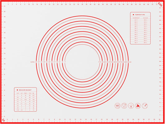 BlueBark 1 PCS - 24"L x 16"W Non-stick Silicone Baking Mat for Pastry & Dough, Sourdough Bread Making Tools, Kitchen Counter, Cooking Enthusiasts