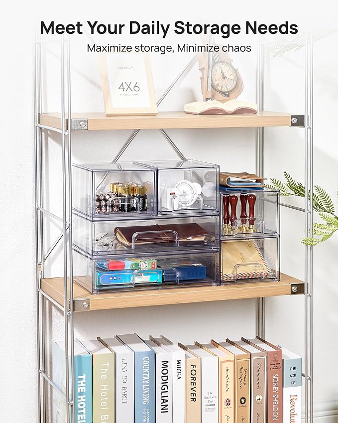 Vtopmart Stackable Storage Drawers Set of 6, Laundry Room Organization - Image 3