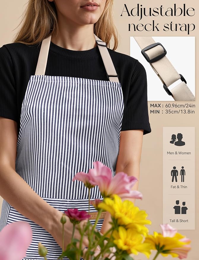 Cardkiss 2 Pack Kitchen Cooking Aprons, Soft Aprons - Image 5
