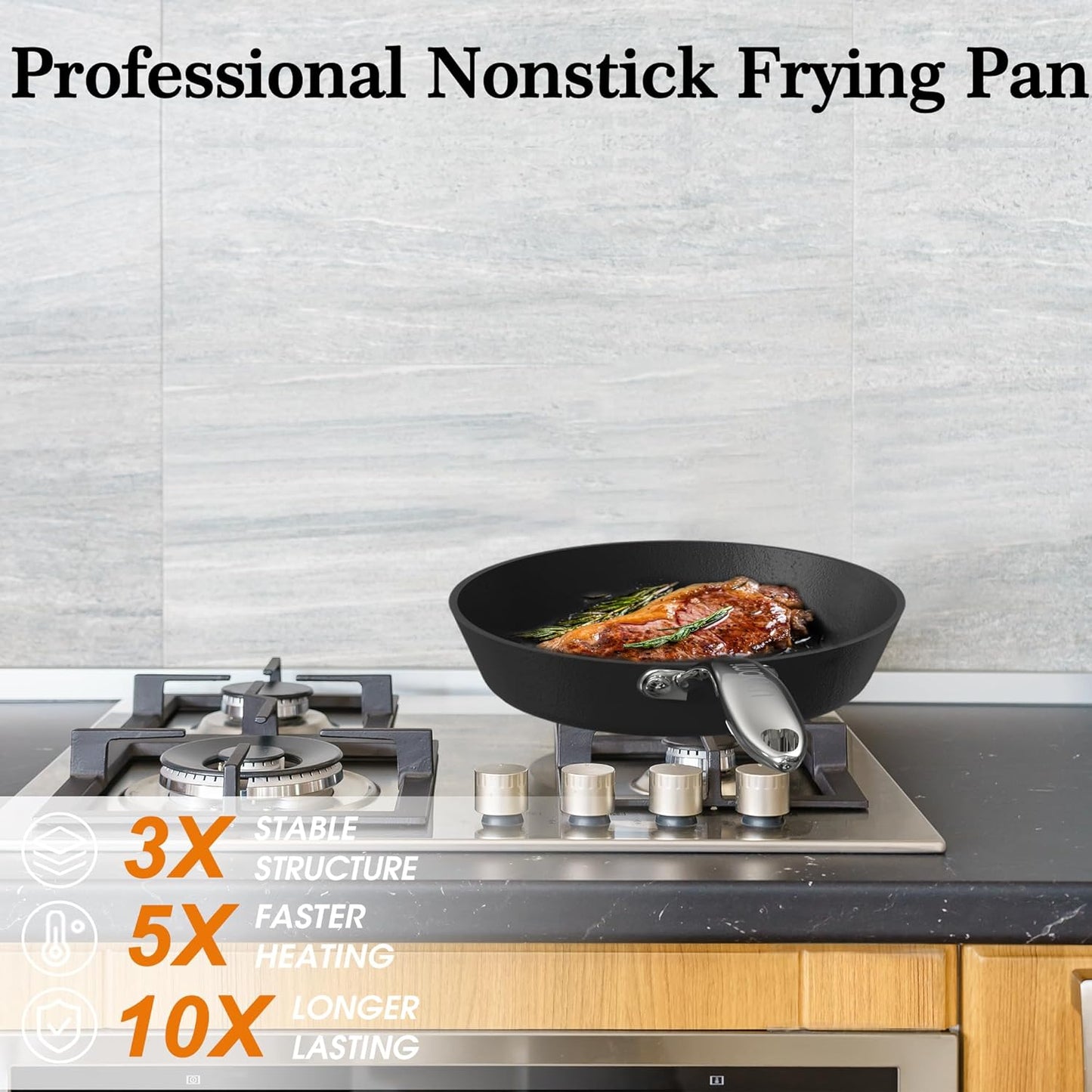 imarku Frying Pan Non Stick, 8inch Small Egg Pan, Induction Compatible Skillet, Omelette Pans with Stainless Steel Handle, Dishwasher Safe, Gifts for Men and Women