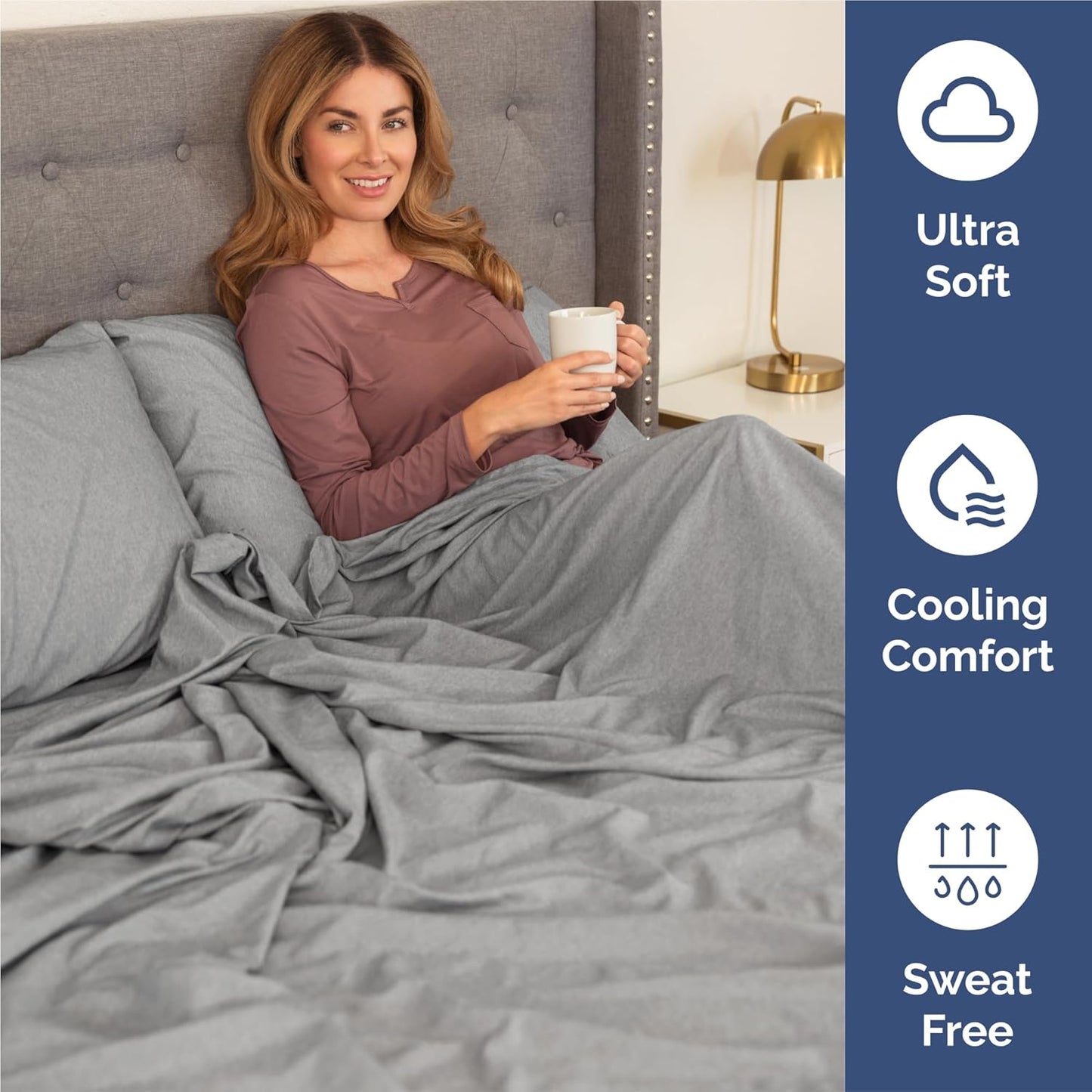 Split King Size 5 Piece Sheet Set - Comfy Breathable & Cooling Bed Sheets Set - Hotel Luxury Bedding for Women, Men, Kids, Teens, Boys & Girls - Deep Pockets & Wrinkle Free - Grey (Heathered Sheets)