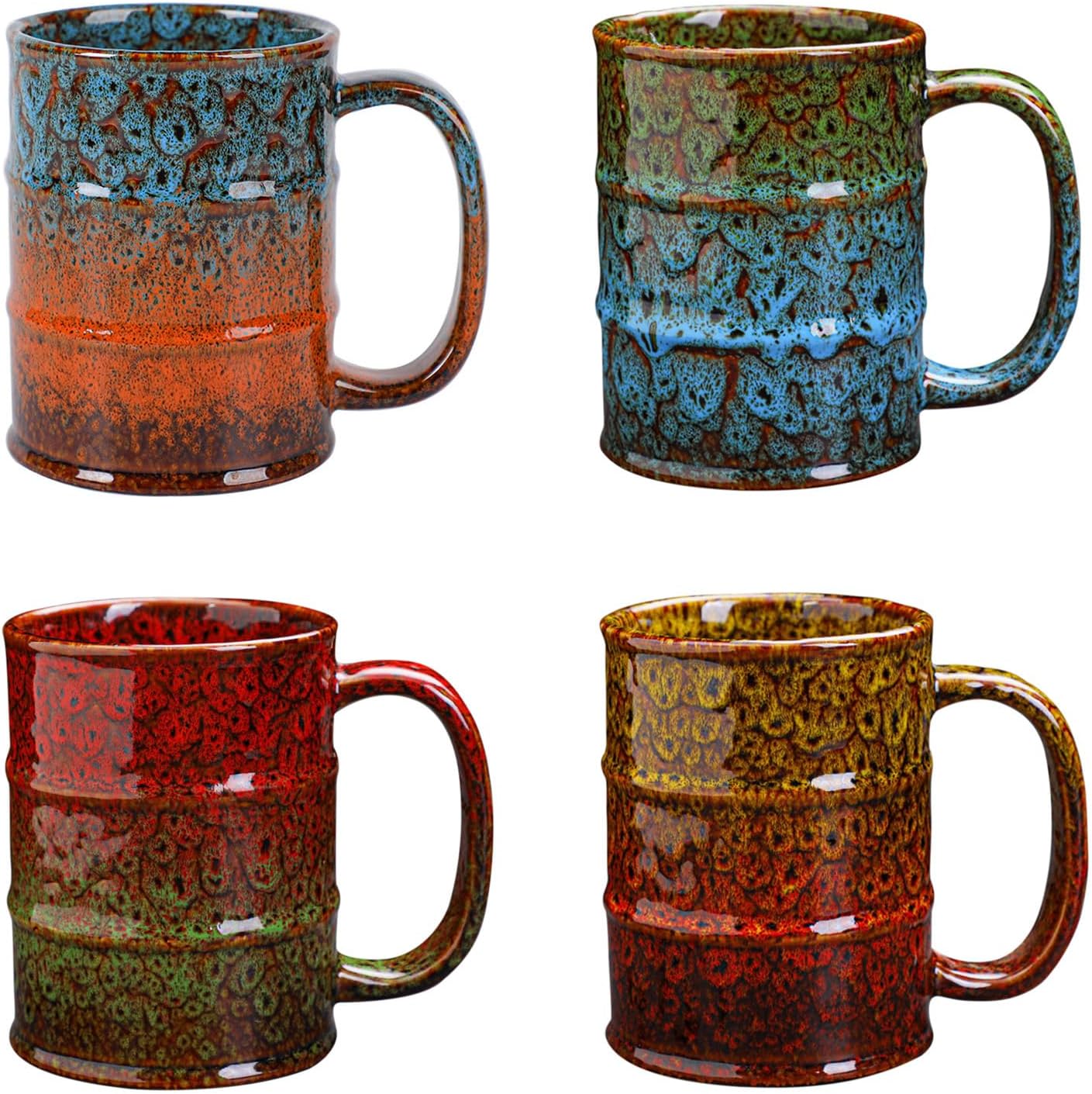 Coffee Mug,20 Oz Coffee Cups Ceramic Tea Cup Large Coffee Mug for Office and Home - Dishwasher and Microwave Safe Novelty Coffee Mugs, 1pcs. (multicolour-4pcs)