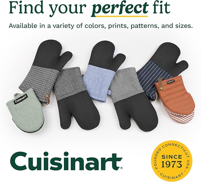 Cuisinart Heritage Mini Oven Mitts – 5.5” x 7” Heat-Resistant Kitchen Mitts - Image 7