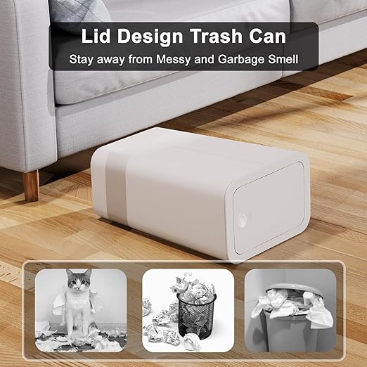 N. NETDOT 3 Pack 10L / 2.6 Gallon Small Trash Can - Image 3