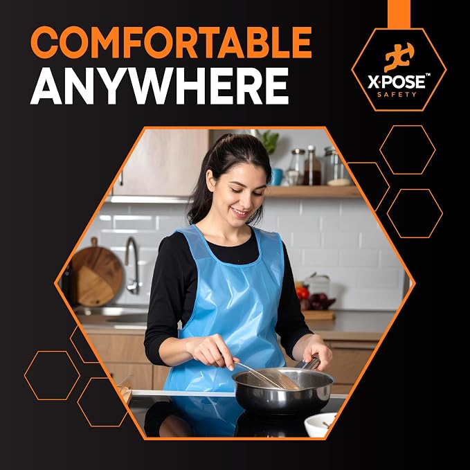 Xpose Safety 5000 Blue Plastic Disposable Aprons - Image 6