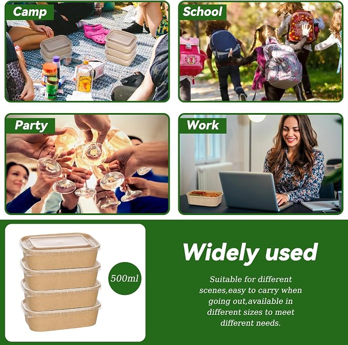50-Pack 19oz Disposable Kraft Paper Bowls - Image 6