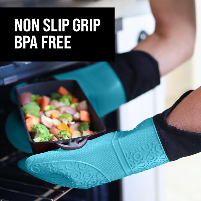 BPA-Free Soft Silicone Oven Mitts - Image 5