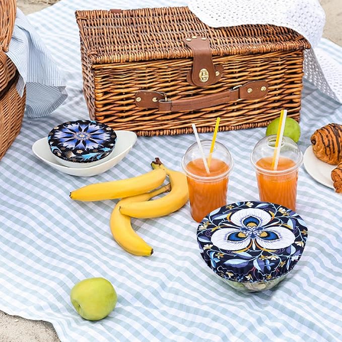 5 Pieces Bowl Covers Reusable, 5 Size Elastic Cloth Bowl Covers - Image 7