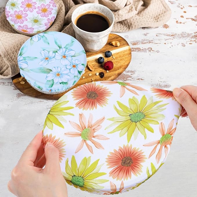 5 Pieces Bowl Covers Reusable, 5 Size Elastic Cloth Bowl Covers - Image 4