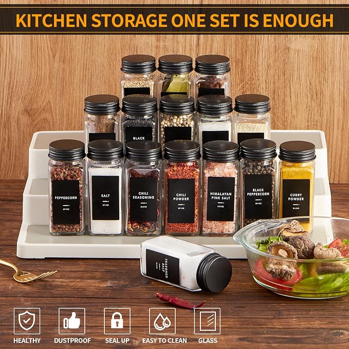 Skiileor 25 Pcs Spice Jars - Image 5