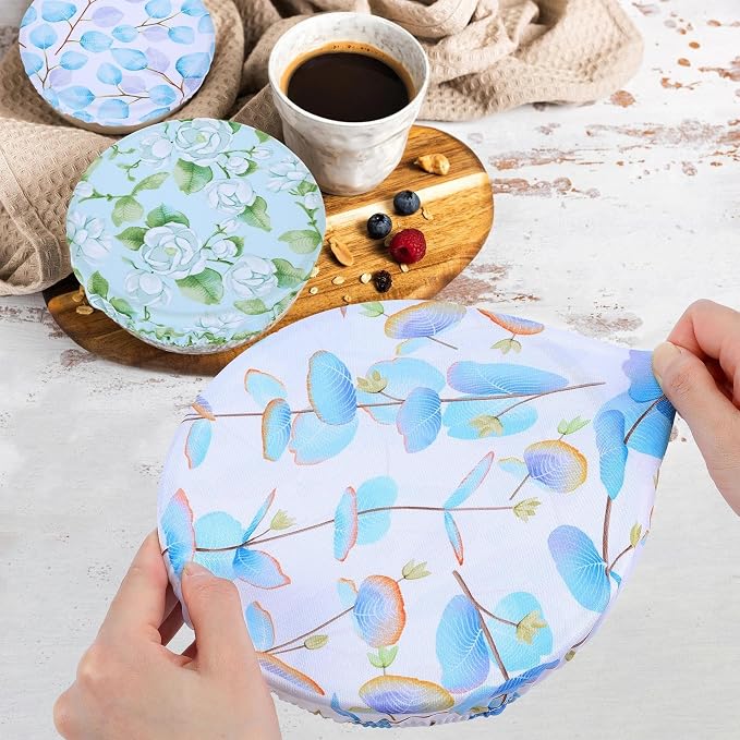 5 Pieces Bowl Covers Reusable, 5 Size Elastic Cloth Bowl Covers - Image 4