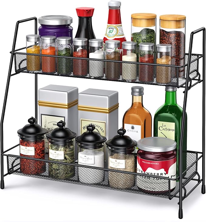 SPISPI Spice Rack Organizer for Cabinet, Bathroom Organizer Countertop by SPISPI