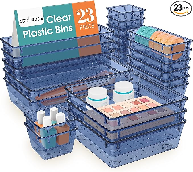 StorMiracle 23 PCS Drawer Organizer Set, 5 Varied Size Bathroom and kitchen by StorMiracle