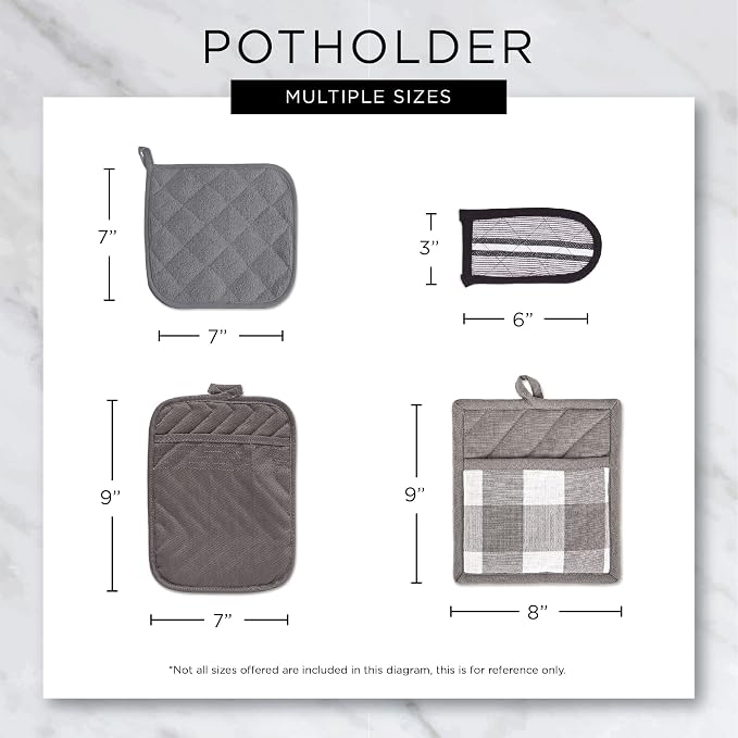 DII Basic Terry Collection Quilted 100% Cotton, Pan Handle, 3 Piece - Image 7