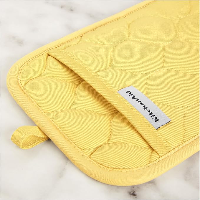KITCHENAID Quilted Cotton Terry Cloth Oven Mitt, Pot Holder, Kitchen Towel - Image 4