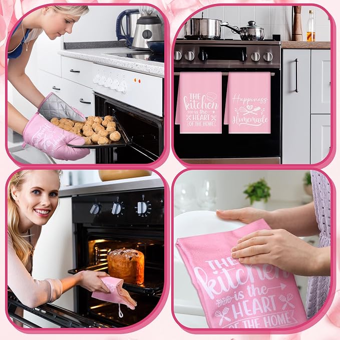 Sratte 6 Pcs Kitchen Decor Accessories Set Farmhouse Towels Pot Holders Oven - Image 5