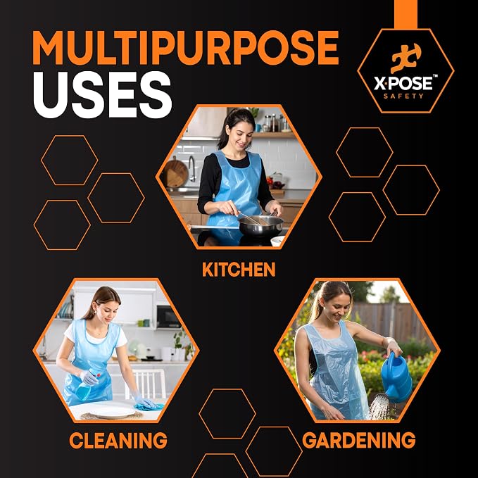 Xpose Safety 48, 000 Blue Plastic Disposable Aprons - Image 2