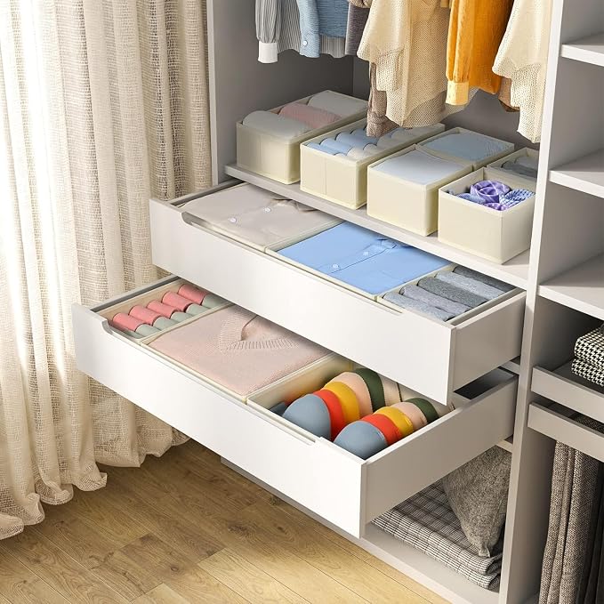 DIMJ Drawer Organizer Clothes, 24 Pack Dresser Organizer, Foldable Closet - Image 5