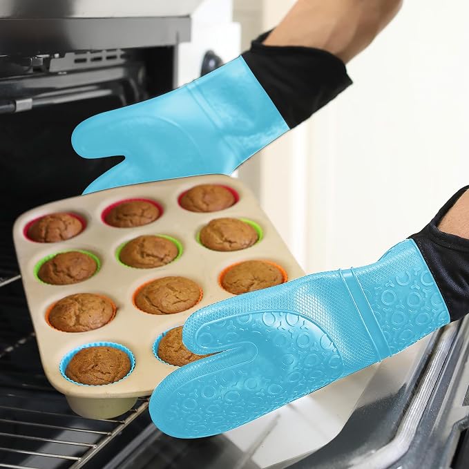 BPA-Free Soft Silicone Oven Mitts - Image 8